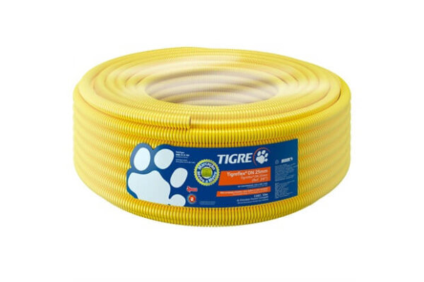 Mangueira Corrugada 20mm Tigre Rolo 50m Amarela