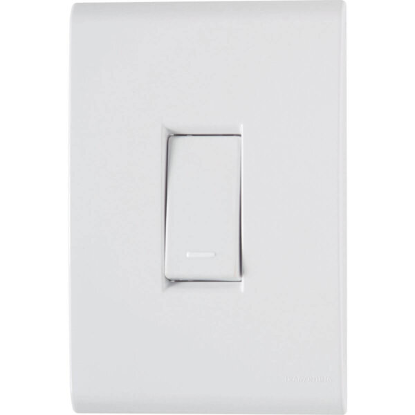 Conjunto 4x2 com 1 Interruptor Simples Tramontina Liz 10 A 250V Branco