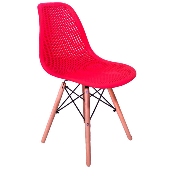 Cadeira Gd Eames Colmeia Vermelha Good