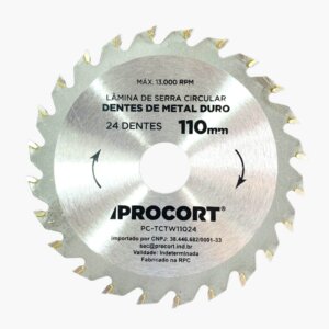 Disco Corte de Madeira Videa 110mm 24 Dentes Procort