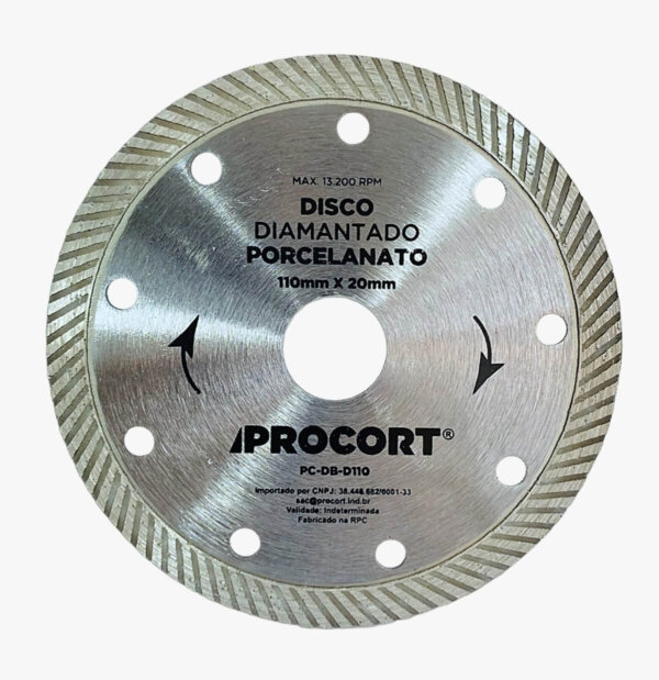 Disco Diamantado para Porcelanato  110mm Procort