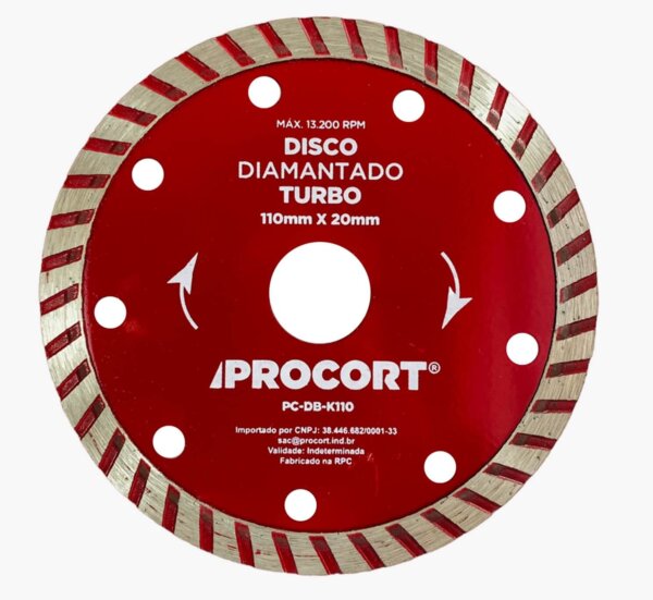 Disco Diamantado  Turbo 110mm Procort