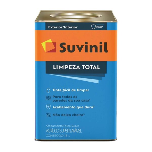 Tinta Acrílica Super Lavável Limpeza Total Suvinil 18 Litros