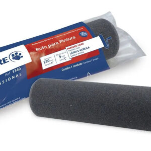 Rolo para Pintura Profissional Espuma Tigre 23cm Cinza