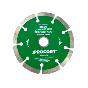 Disco Diamantado Segmentado 110mm Procort