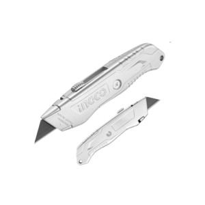 Estilete Trapezoidal Em Alumínio Lamina 61mmx19mm Ingco HKNS11615