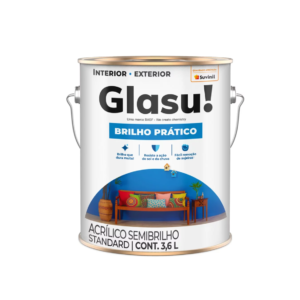 Glasu Acrílico Semi Brilho Branco Neve 3,6l Brilho Facil