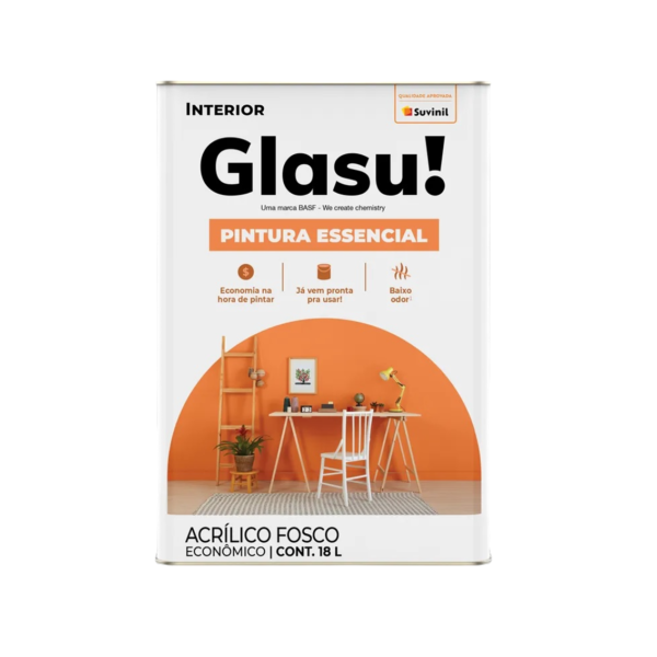 Glasu Acrílico Econômico  Pintura Essencial Gelo 18l