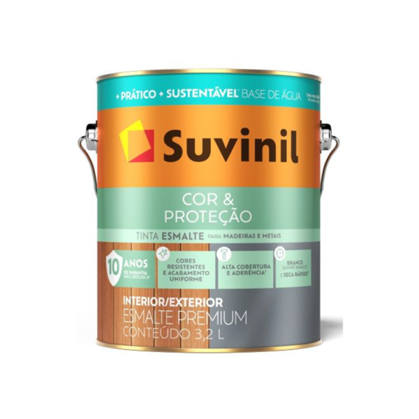 Esmalte Base Agua Seca Rápido 3,6l Branco Suvinil