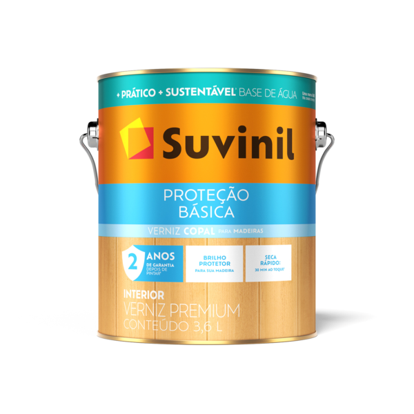 Verniz Premium Brilhante Brilho Básico Natural 3,6l Copal Suvinil