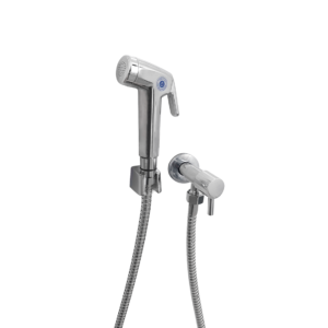 Ducha Higiênica Com Suporte Cromada – 120 Cm – Plástico + Inox - Dhcro-Pla-Sup Flvx Hidro