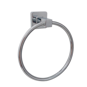 Porta Toalha Anel Quadrado – Zamak + Inox Cromado - Ptancro-Zm-Q Flvx Hidro