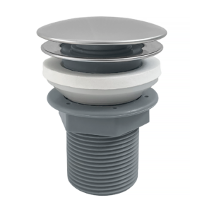 Válvula Click 1 1/4″ Plástico + Inox – Tampa Grande - Vc114-Gin Flvx Hidro