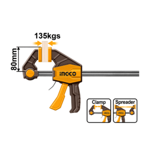 GRAMPO TIPO SARGENTO DE APERTO RÁPIDO 80X900MM(36 POL) 135KG INGCO HQBC36803