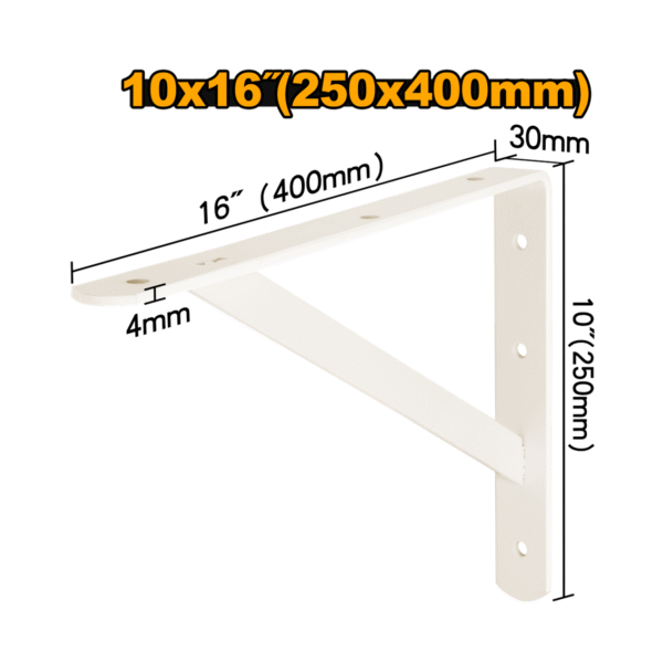 SUPORTE PRATELEIRA PESADO 250X400MM BRANCO INGCO IHDSB1016