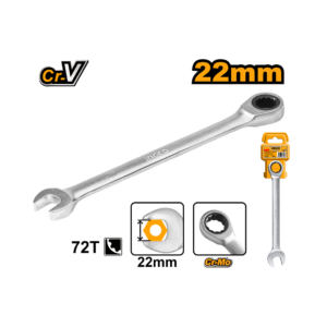 CHAVE COMBINADA COM CATRACA CR-V 22MM INGCO HCSPAR221