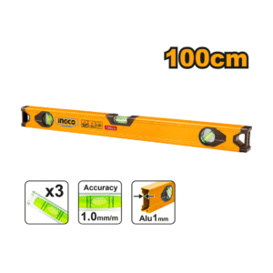 NÍVEL DE ALUMÍNIO 1MM ESPESSURA 100CM INGCO HSL18100