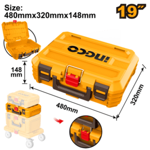 CAIXA DE FERRAMENTAS PVC EMPILHAVEL 19" 48X32X14.8CM INGCO PBXS102