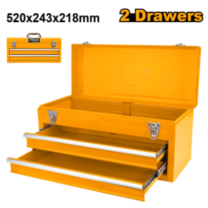 CAIXA DE FERRAMENTAS DE ACO COM 2 GAVETAS 520X218X243MM INGCO HTB06