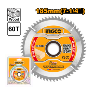 DISCO DE SERRA CIRCULAR 185MMX60D C/1PC INGCO TSB118513